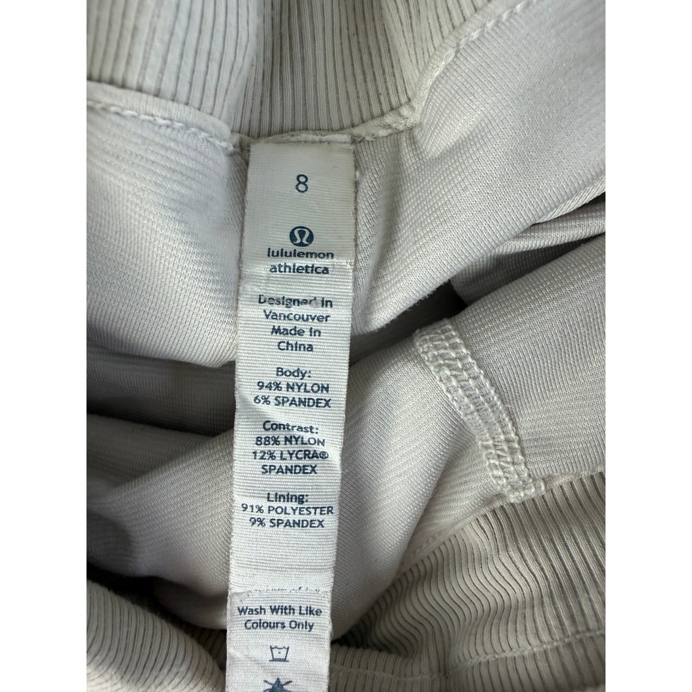Lululemon Dance Studio Pant II with Liner Size 8 Ruched Dune Cream Lined - Picture 3 of 9